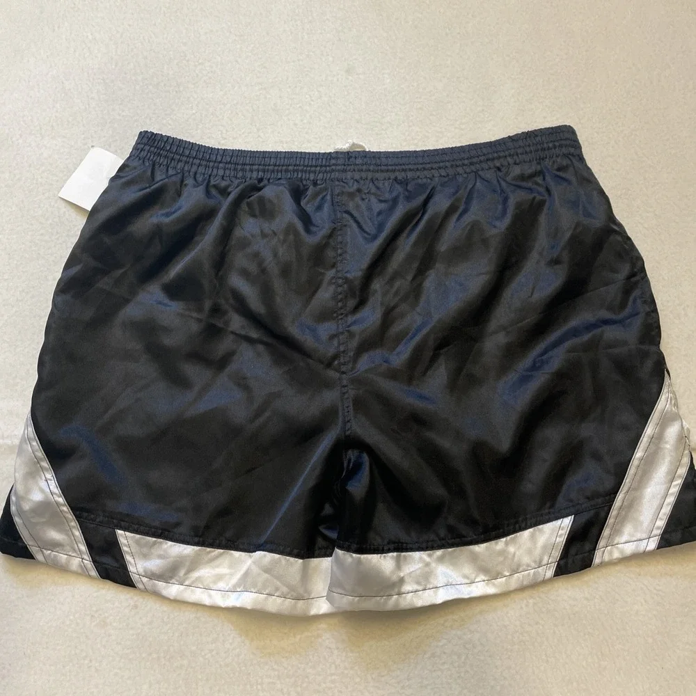 Men's Athletic Shorts in Black with Silver Trim NWT
